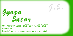 gyozo sator business card